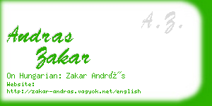 andras zakar business card